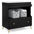 thumbnail image 4 of Delta Children Essex Convertible Changing Table with Drawer, Ebony/Natural, 4 of 10