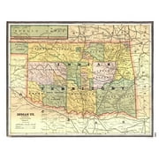 Indian Territory - Johnson 1888 - 23.00 x 28.42 - Glossy Satin Paper