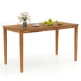 thumbnail image 1 of Gymax Table à Manger Rectangulaire d'Extérieur 4-6 Personnes Grande Table Bistro de Patio en Bois d'Acacia, 1 of 10