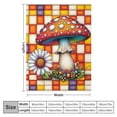 thumbnail image 4 of nygtbtfer Flower Throw Blanket, Blanket for Women Adult,Cute Blanket ,Orange White Checkered Blanket, 4 of 6