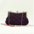 thumbnail image 1 of Pochette Plissée et Tressée à Strass Cloutée pour Mariage, Soirée, Mariée, Demoiselle d'Honneur, 1 of 4