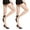 Nude, variant on G&Y Thigh High Stockings with Silicone - 15D Lace Top Nylon Sheer Pantyhose for Women, 2Pack, Black M