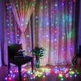 YEOLEH LED Curtain Lights Bedroom Light,8 Modes Christmas Fairy Light