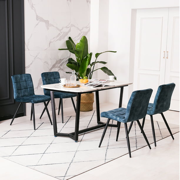 Duhome Modern Velvet Dining Chairs, Velvet Dining Room Chairs Set Of 4