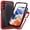 Red, variant on Galaxy S25 Case with Built in Screen Protector,Full-Body Shockproof Rubber Hybrid Protection Crystal Clear PC Back Protective Phone Case Cover for Samsung Galaxy S25,Red