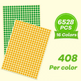 thumbnail image 3 of FloreceBien 6528 etiquetas adhesivas circulares de colores pequeños de 6 mm, 16 etiquetas adhesivas circulares de colores surtidos, pegatinas de codificación, pegatinas redondas autoadhesivas para, 3 of 7