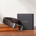 thumbnail image 7 of Sendefn Men's Leather Belt Automatic Ratchet Buckle Slide Belt for Dress Casual Trim to Fit with Gift Box, 7 of 7