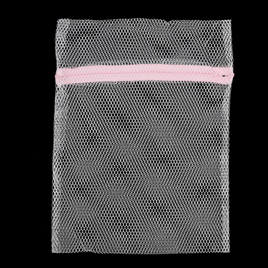 Unique Bargains Household Laundry Clothes Underwear Mesh Zippered Washing Bag 3pcs