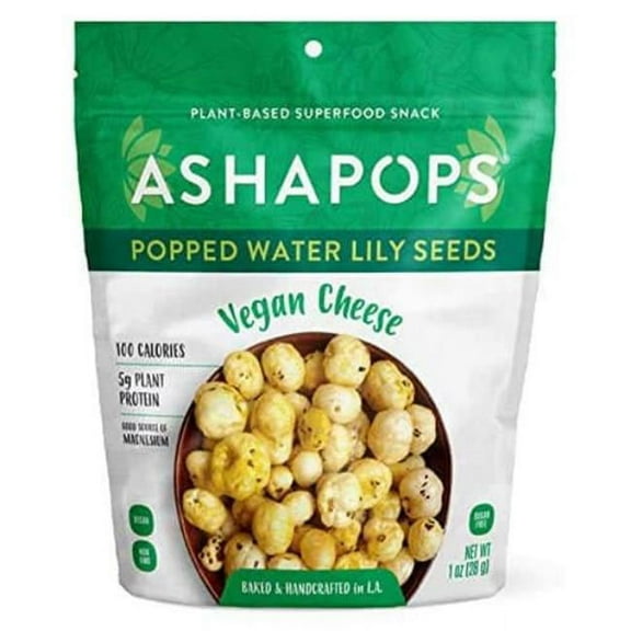 AshaPops - Popped Water Lily Seeds Vegan Cheese - 1 oz.