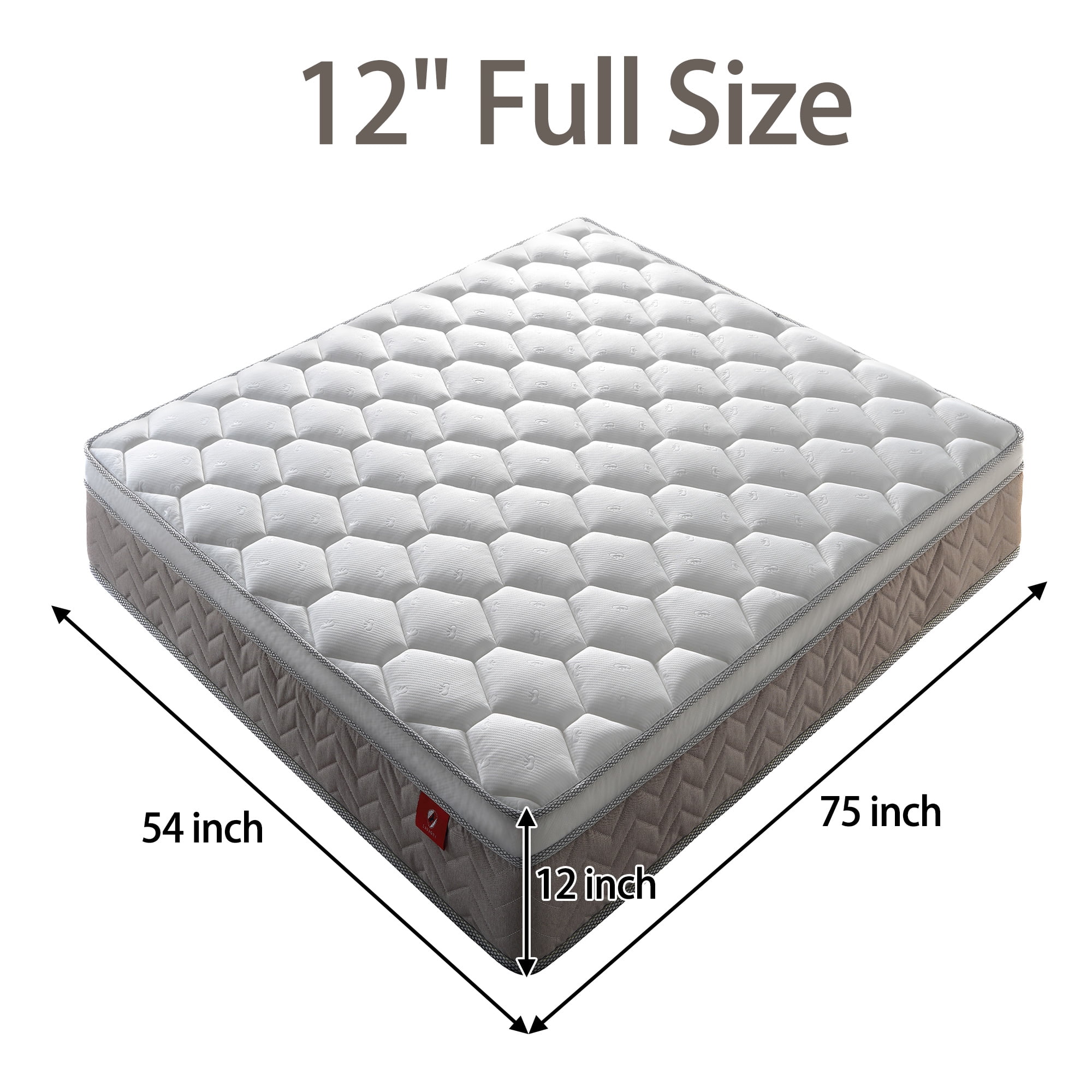 Mattress 12 inch Full Size,Gel Memory Foam Hybrid Mattress,Medium Comfort in a Box,Adult