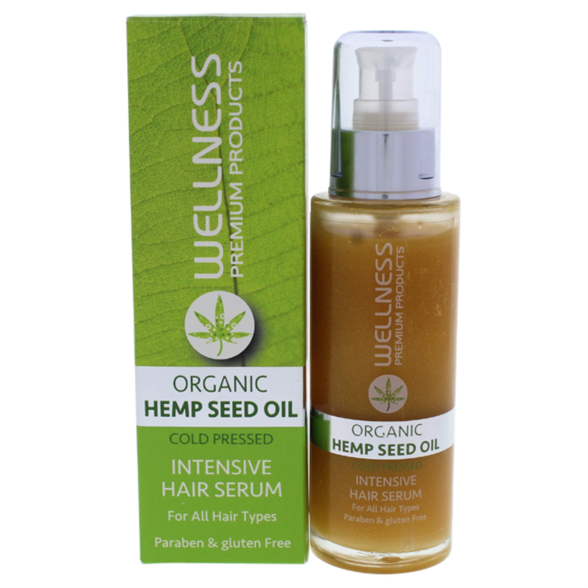 Organic Hemp Seed Oil Intensive Hair Serum by Wellness for Unisex 3.4