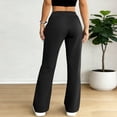 thumbnail image 5 of Drawstring Yoga Pants No Pockets For Women Workout Soft Stetchy Bell Bottom Flare Yoga Leggings, 5 of 6