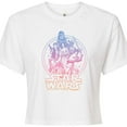 thumbnail image 3 of Star Wars - Luke, Leia, & Han Solo Gradient - Juniors Cropped Tee, 3 of 5