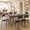 7pc-Black, variant on Noelse 63" Dining Table Set for 4-6 People, 7-Piece Extendable Kitchen Table Set with 6 Padded Chairs, Modern Dining Room Set for Small Space, Black