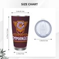 thumbnail image 4 of Taza térmica duradera de acero inoxidable 304 con tema del equipo de fútbol de Commanders con tapa y pajita Taza térmica de acero inoxidable de 20 oz Taza para automóvil Adecuada para bebidas frías y, 4 of 8