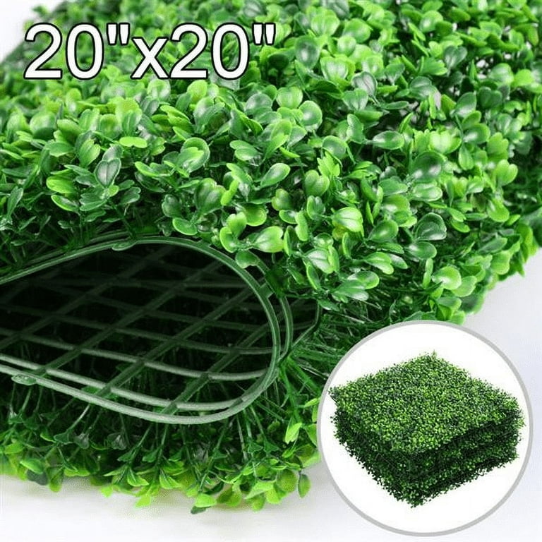 12- Pieces 20 in. x 20 in. x 1.8 in., Artificial Boxwood Hedge