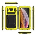 thumbnail image 4 of Dteck Case For Apple iPhone XS Max (6.5 inch),Shockproof Armor Rubber Rugged Kickstand Metal Case Hybrid Built-in Tempered Glass Screen Protective Full Cover ,Yellow, 4 of 8