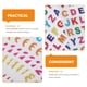 thumbnail image 4 of 20 hojas de pegatinas coloridas con letras y números, pegatinas con letras vibrantes para teléfonos, portátiles, libros, pegatinas con estilo y purpurina, 4 of 7