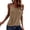 Khaki, variant on Essentials Women's Tank Top Summer Solid Double Strap Sleeveless Cami Blouses Green L