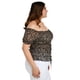 thumbnail image 2 of Blusa smock Zenobia Talla Extra 12120 Negro floreado, 2 of 6
