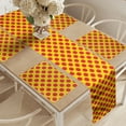thumbnail image 2 of Ambesonne Polka Dot Table Runner & Placemats, Energetic Round Shapes, Placemat 4 pcs + Runner 12"x72", Earth Yellow Vermilion, 2 of 2