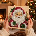 thumbnail image 7 of Christmas Pearl Art Diamond Painting Kit with Inner Frame for Adults & Beginners, 3D Holiday Gem Art Mosaic Craft, DIY Festive Home Wall Decor & Christmas Gift，Classic Santa Claus, 7 of 7