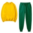 thumbnail image 2 of Lilgiuy Women's Sweatsuit Outfits Casual Solid Color Sweatsuits Baggy Long Sleeve Loose Matching Elastic Tracksuit Pants Sets for New Year Thanksgiving, 2 of 5