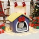 thumbnail image 4 of Decoraciones navideñas, adornos navideños, cama para gatos, saco de dormir de invierno cálido para gatos, semicerrado, sensación de seguridad, casita para mascotas, cama para perros adecuada para el i, 4 of 5