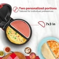 thumbnail image 3 of Holstein Housewares 2-Egg Non-Stick Omelet & Frittata Maker, Red/Stainless Steel - Quick Breakfast Cooker for Pancakes, and More – Makes 2 Individual Portions, 3 of 10