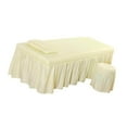 thumbnail image 4 of fastboy Soft Beauty Massage Bed Sheet With Pillowcase and Stool Cover Beige, 4 of 9