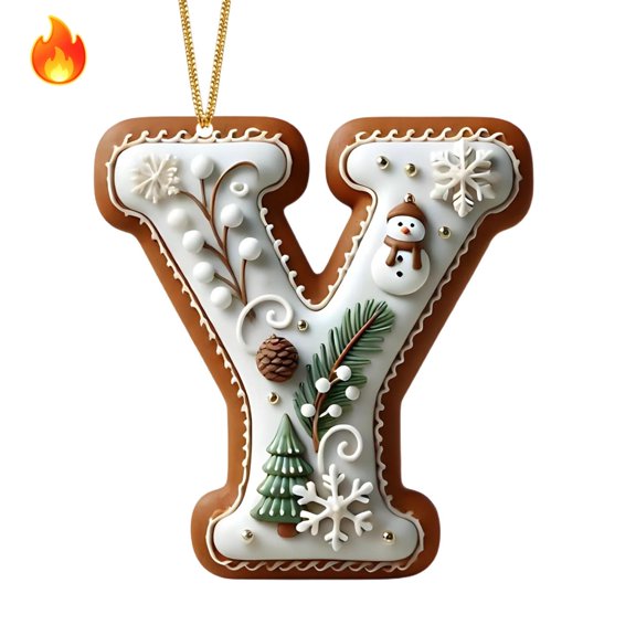 Clearance Personalized Christmas Ornaments, Letter Y Clear Christmas Tree Ornaments, Christmas Tree Hanging Decorations for Xmax Tree