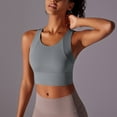 thumbnail image 6 of AherBiu Workout Tank Tops for Women Cropped Sports Bra Camisole Shirt Racerback Wide Strap Athletic Tanks, 6 of 9