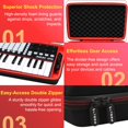 thumbnail image 3 of LTGEM Case for Akai Professional MPK Mini MK3-25 Key/APC Key 25 MK2-25-Key USB MIDI Keyboard Controller, Hard Travel Carrying Storage Bag - Black+Red(Case Only), 3 of 5