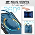 thumbnail image 6 of FJLBDE Case for iPad Air 5th Generation/iPad Air 4th Generation 10.9 inch with 360 Rotating Stand, Shoulder Strap, Heavy Duty Shockproof Cover, Navy Blue, 6 of 7