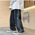thumbnail image 1 of WILLBEST Pantalones Mujer Pantalones Vaqueros de Mujer de Cintura Alta, Sueltos, de Pierna Recta, Con Bordado Floral, Cómodos, Elásticos, Informales, para Uso Diario Mediana, 1 of 4