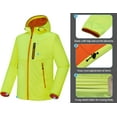 thumbnail image 4 of Little Donkey Andy Men's Lightweight Hooded Softshell Jacket for Running Travel Hiking, Windproof, Water Repellent Yellow Size XL, 4 of 6