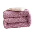 thumbnail image 4 of Manta de felpa reversible, suave, cálida y gruesa, de 150 x 200 cm, para invierno, 3 kg, súper gruesa. Violeta, 4 of 9