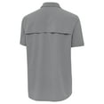 thumbnail image 3 of Men's-Antigua  Gray Denny Hamlin Activate Woven Short Sleeve Button-Up Shirt, 3 of 3