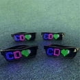 thumbnail image 4 of BJBSJSZ LED Glasses, LED Display Smart Glasses(editable Text) USB Rechargeable DIY Funky Glasses for Party Club DJ Halloween, 4 of 8