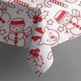 thumbnail image 5 of Red Christmas Snowman Pattern Square Tablecloth,Waterproof Square Table Cover,Wipeable Spillproof Washable Table Cover for Home Kitchen Party Decor 42"X42"(107x107cm), 5 of 6