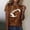 Z001-Brown, variant on Women's Game Day Shirts Funny Sequin Football Hearts Graphic Short Sleeve Tops Summer Trendy Crew Neck Casual Workout Tees Z002-Red S