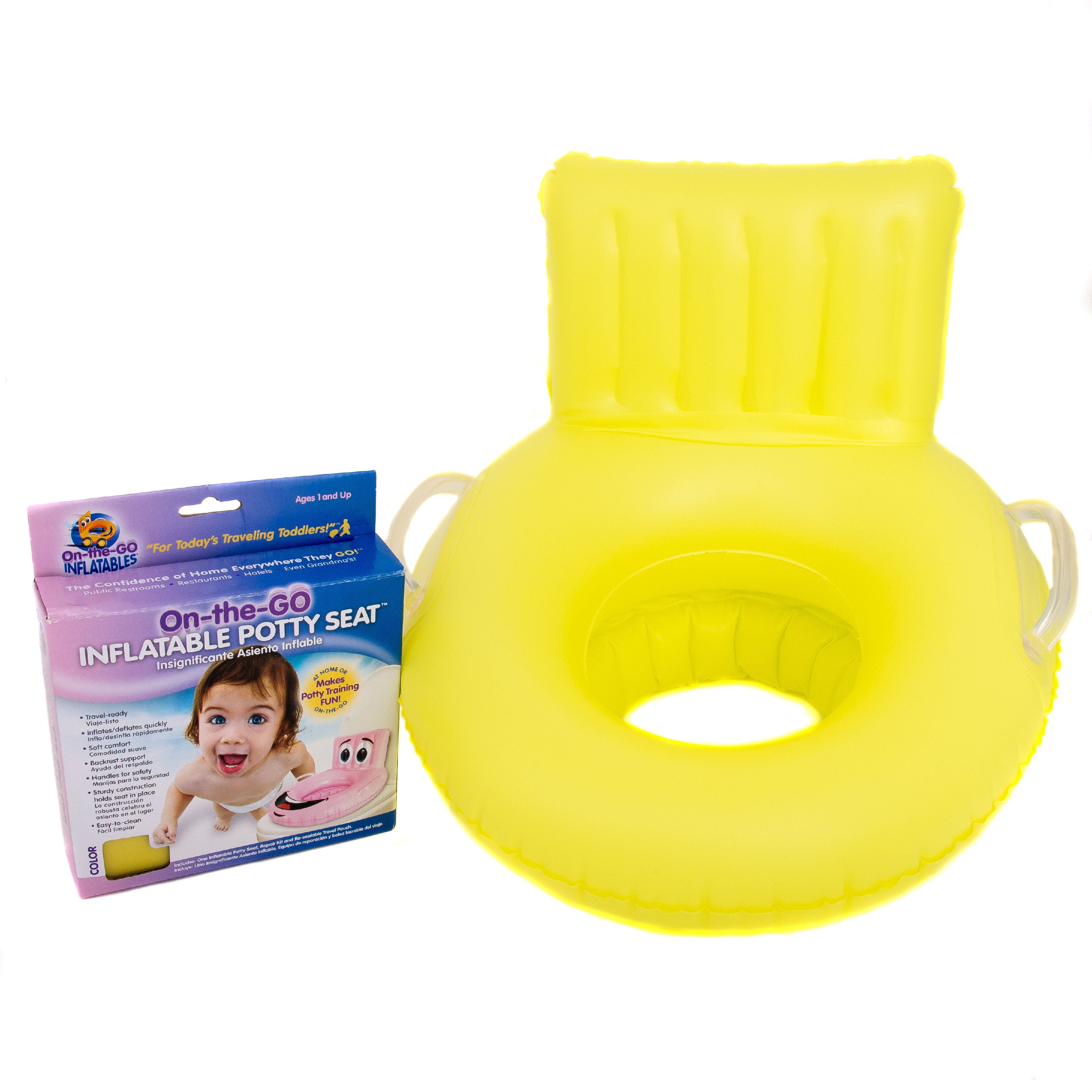 On the Go Inflatables Yellow Soft Inflatable Travel Potty Training Seat