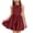 Wine, variant on Cethrio Girls Summer Dresses with Puff, Casual Fashion Crew Neck Sleeveless Midi Dresses Purple Size 10-12