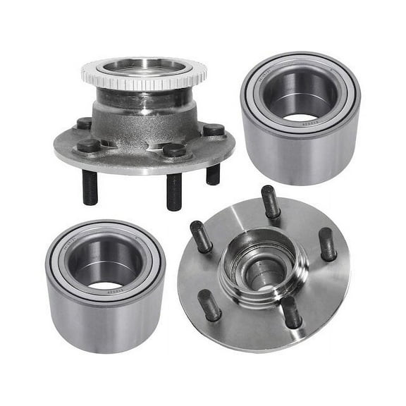 Front and Rear Wheel Hub and Bearing Kit - Compatible with 1997 - 2002 Mercury Villager 1998 1999 2000 2001