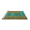 thumbnail image 2 of Ahgly Company Machine Washable Indoor Square Abstract Turquoise Blue Contemporary Area Rugs, 5' Square, 2 of 4