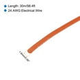 thumbnail image 2 of Uxcell 24 Gauge Silicone Wire 24AWG Electrical Wire Stranded Tinned Copper High Temp Hookup Spool 98.4ft Orange, 2 of 7