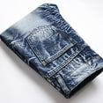 thumbnail image 5 of LIJCC Boy's Slim Fit Stretch Jeans Ripped Destroyed Distressed Fashion Skinny Jeans Straight Leg Comfort Flex Waist Denim Pants(Blue,7-8 Years), 5 of 9