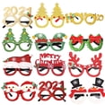 thumbnail image 2 of 12Pcs 1Set Attractive Eyeglass Frames Christmas-themed Glasses (Random Style), 2 of 8