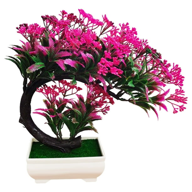 RKSTN artificial potted Simulated Welcome Potted Plants, Plastic Artificial Flowers, Peacock Trees, Bonsai Home Decoration, Simulated Plant Decorations