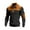 #667-Black, variant on Handshe Men's Color-blocked Ribbed Pullover with Stand-up Collar and Patchwork Design, Warm Thermal Sweatshirt for Casual Daily Wear